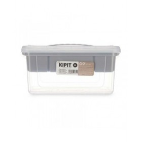 Scatola Multiuso Kipit 02 1310 Grigio Trasparente Plastica 5 L 29,5 x 14,5 x 19,2 cm (6 Unità)