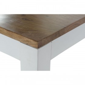 Tavolo da Pranzo DKD Home Decor Bianco Marrone Legno di acacia Legno di mango 200 x 100 x 80 cm