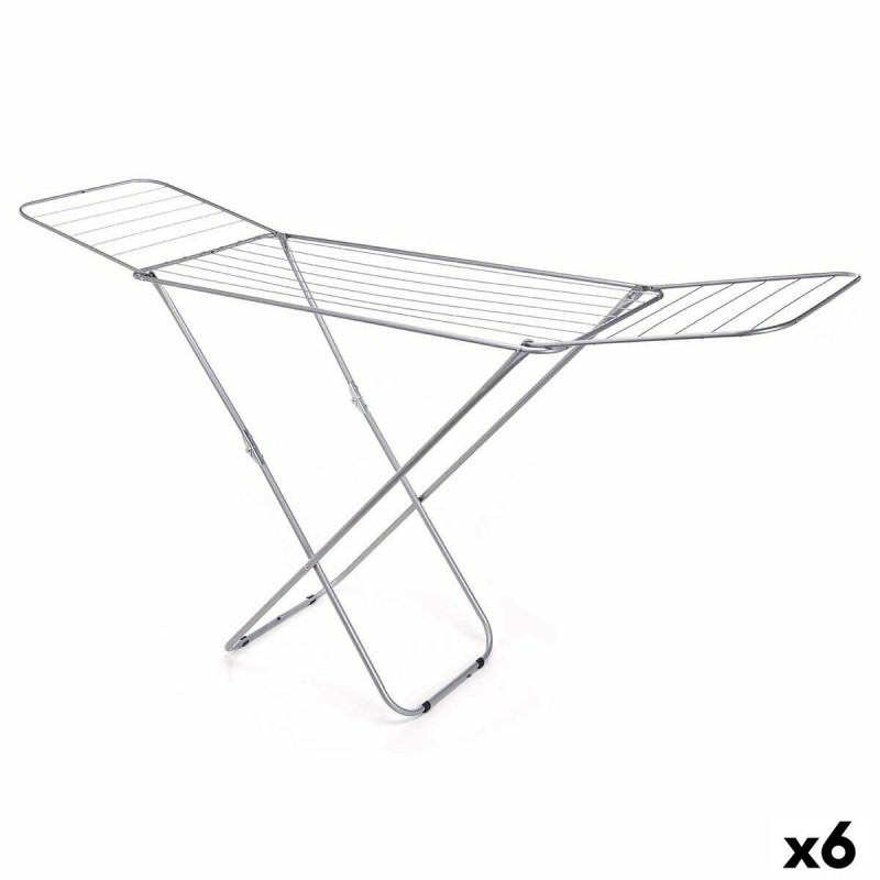 Stendibiancheria Pieghevole Kipit 84346 Argentato Metallo 183 x 50,5 x 104 cm (6 Unità)