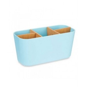 Portaspazzolini da Denti Berilo B9045-BLUE Azzurro Bambù polipropilene 21 x 10 x 9 cm (6 Unità)
