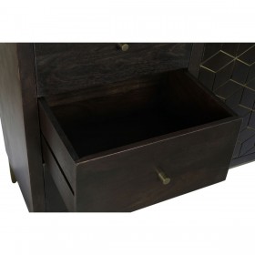 Credenza DKD Home Decor Nero Dorato Marrone scuro 160 x 40 x 90 cm