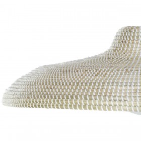 Lampadario DKD Home Decor Bianco Naturale Marrone Chiaro Cristallo 50 W 70 x 70 x 20 cm