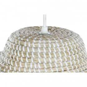 Lampadario DKD Home Decor Bianco Naturale Marrone Chiaro Cristallo 50 W 70 x 70 x 20 cm
