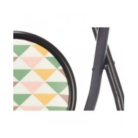 Sgabello Pieghevole Geometric Nero PVC Metallo 30 x 30 x 45 cm (10 Unità)