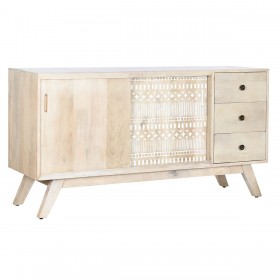 Credenza DKD Home Decor Bianco Naturale Legno di mango 145 x 42 x 75 cm