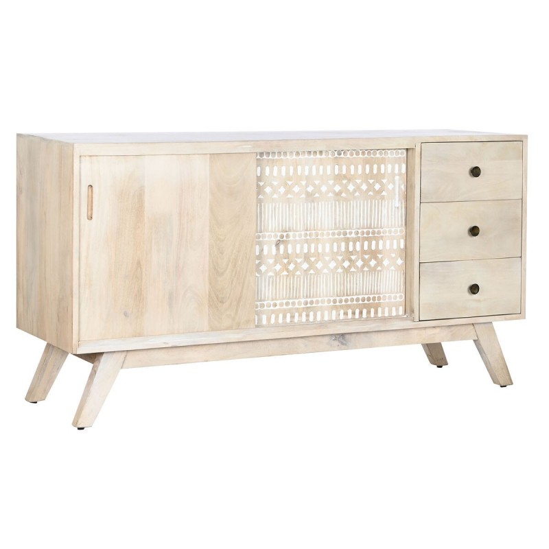 Credenza DKD Home Decor Bianco Naturale Legno di mango 145 x 42 x 75 cm