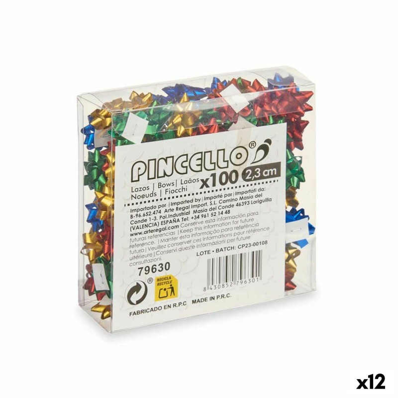 Lacci Pincello 6 PVC 2,3 cm Mat Multicolore (12 Unità)