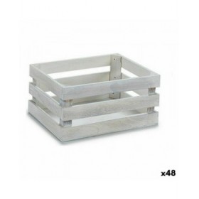 Scatola Decorativa Bianco Legno di pioppo 22 x 9 x 13 cm (48 Unità)