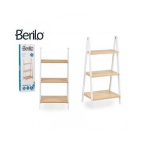 Scaffale da Bagno Berilo WR5504-3-431 Bianco Naturale 40,3 x 81,5 x 30 cm
