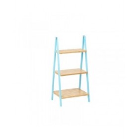Scaffale da Bagno Berilo WR5504-3-433 Azzurro Naturale 40,3 x 81,5 x 30 cm