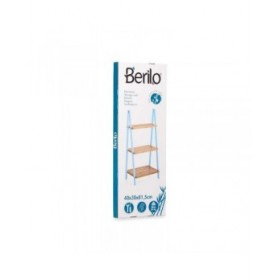 Scaffale da Bagno Berilo WR5504-3-433 Azzurro Naturale 40,3 x 81,5 x 30 cm
