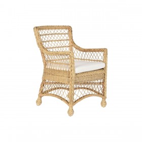Poltrona DKD Home Decor Bianco Naturale 56 x 63 x 86 cm