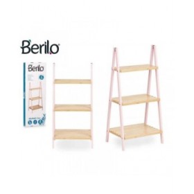 Scaffale da Bagno Berilo WR5504-3-434 Rosa Naturale 40,3 x 81,5 x 30 cm