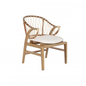 Sedia DKD Home Decor Bianco Naturale 57 x 68 x 79 cm 57 x 65 x 79 cm