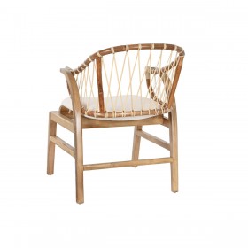 Sedia DKD Home Decor Bianco Naturale 57 x 68 x 79 cm 57 x 65 x 79 cm