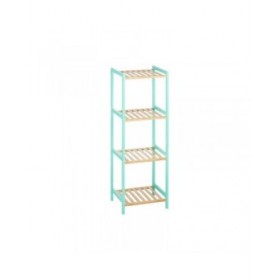 Scaffale da Bagno Berilo WR5503-4-461 Naturale Menta 35 x 30 x 100 cm