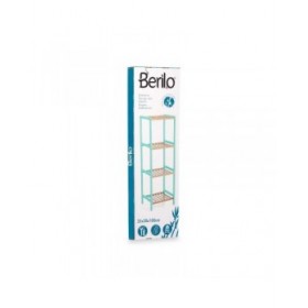 Scaffale da Bagno Berilo WR5503-4-461 Naturale Menta 35 x 30 x 100 cm