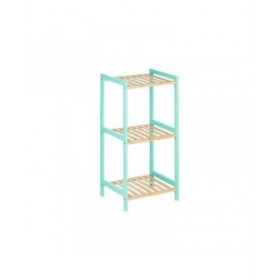 Scaffale da Bagno Berilo WR5503-3-466 Naturale Menta 35 x 30 x 70 cm