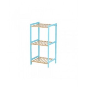 Scaffale da Bagno Berilo WR5503-3-467 Azzurro Naturale 35 x 30 x 70 cm