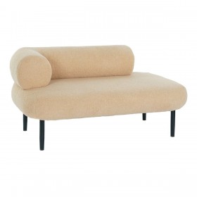 Divano DKD Home Decor Nero Beige Metallo Scandi 127,5 x 73,5 x 64 cm