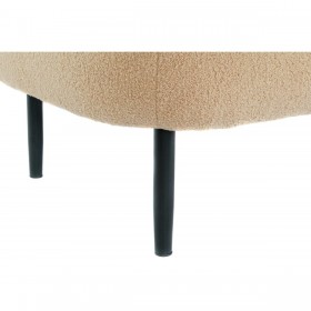 Divano DKD Home Decor Nero Beige Metallo Scandi 127,5 x 73,5 x 64 cm