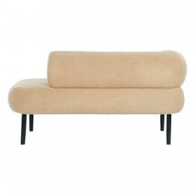 Divano DKD Home Decor Nero Beige Metallo Scandi 127,5 x 73,5 x 64 cm