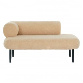 Divano DKD Home Decor Nero Beige Metallo Scandi 127,5 x 73,5 x 64 cm
