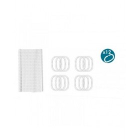 Tenda da Doccia Berilo SC-EVA Trasparente Polietilene EVA 180 x 180 cm Quadri (12 Unità)