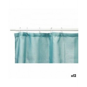 Tenda da Doccia Berilo SC-POLY-UD1-GREEN Verde Turchese Poliestere 180 x 180 cm Punti (12 Unità)