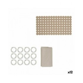 Set da Bagno Berilo CN-B6032A-BEIGE Beige PVC Polietilene EVA (12 Unità)