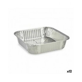 Set di vassoi per Alimenti Kinvara 23241 Monouso Quadrato 12 Unità