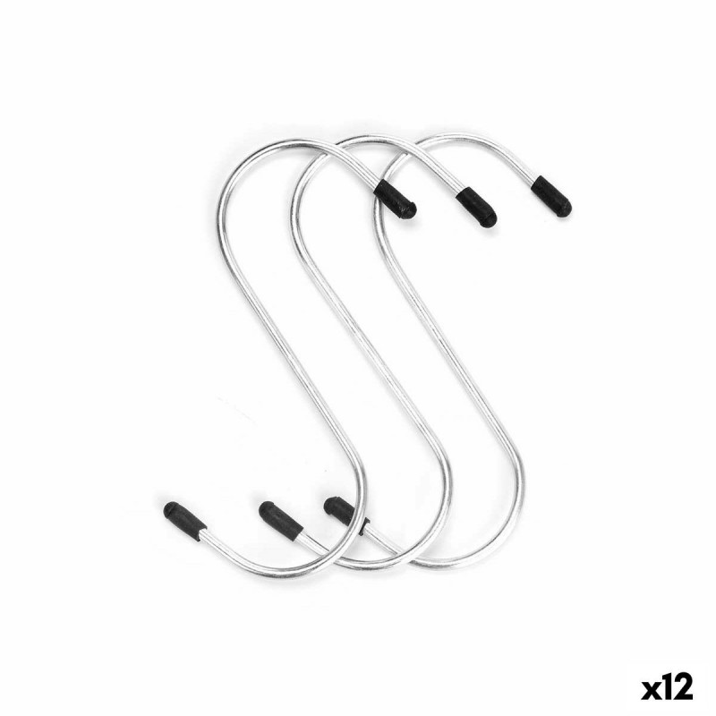 Gancio per appenderla Kinvara 373 Argentato Metallo 12 cm Set (12 Unità)