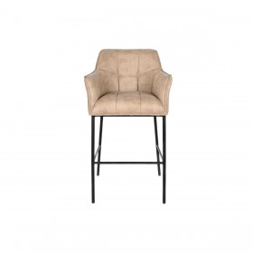 Sgabello DKD Home Decor Nero Beige Metallo 59 x 60 x 107 cm