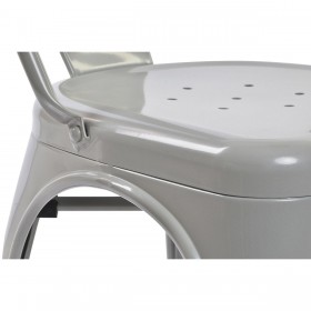 Sedia DKD Home Decor Grigio Metallo 53 x 45 x 85 cm