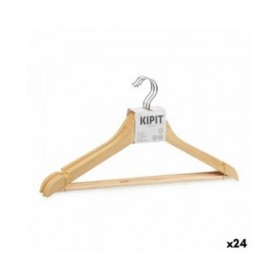 Set di Grucce Kipit 79417 Marrone Legno Metallo 44,5 x 1,2 x 23 cm (24 Unità)