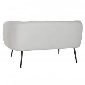 Divano DKD Home Decor Nero Greige Schiuma Legno Metallo Velluto Scandi 129 x 75 x 73 cm