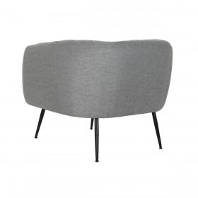 Poltrona DKD Home Decor Nero Grigio Schiuma Legno Metallo 81 x 75 x 73 cm