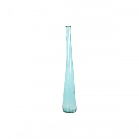 Vaso DKD Home Decor 18 x 18 x 120 cm Blu cielo Vetro Temperato