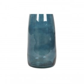 Vaso DKD Home Decor 18 x 18 x 80 cm Azzurro Vetro Temperato