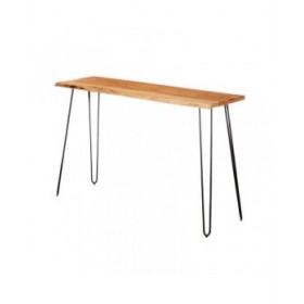 Ingresso Live Edge 120 x 35 x 77 cm Marrone Nero Legno di acacia