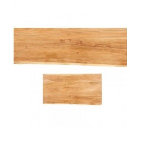 Tavolo aggiuntivo Live Edge 120 x 60 x 46 cm Marrone Nero Legno di acacia