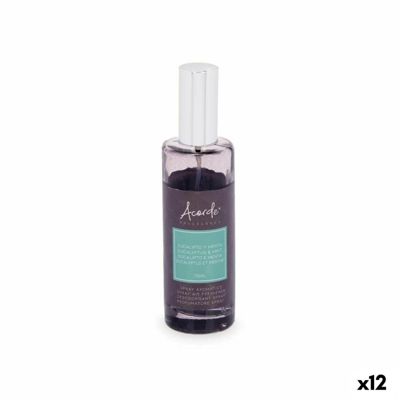 Diffusore Spray Per Ambienti Acorde E-519 Eucalipto Menta 70 ml (12 Unità)