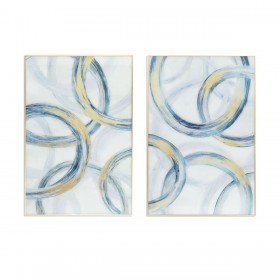 Quadro DKD Home Decor Astratto Moderno 80 x 2,5 x 120 cm (2 Unità)