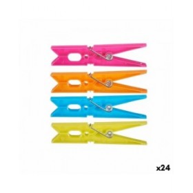 Mollette per Panni Multicolore Plastica 24 Pezzi Set (24 Unità)
