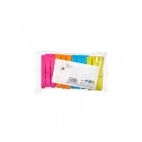 Mollette per Panni Multicolore Plastica 24 Pezzi Set (24 Unità)