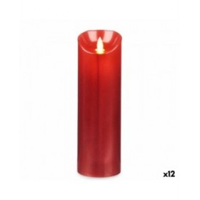 Candela LED Acorde L-Y8025-YBH-R Rosso 8 x 8 x 25 cm (12 Unità)