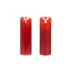 Candela LED Acorde L-Y8025-YBH-R Rosso 8 x 8 x 25 cm (12 Unità)