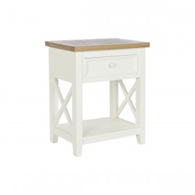 Comodino DKD Home Decor Beige Naturale Legno di paulownia 49,5 x 35 x 61 cm