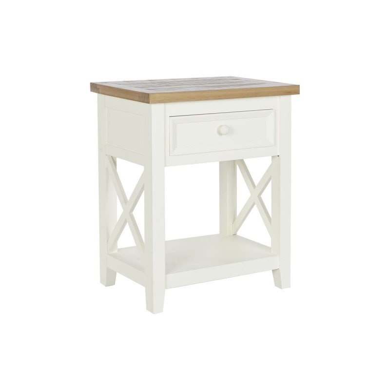 Comodino DKD Home Decor Beige Naturale Legno di paulownia 49,5 x 35 x 61 cm