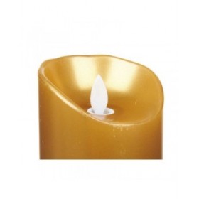 Candela LED Acorde L-Y8025-YBH-O Dorato 8 x 8 x 25 cm (12 Unità)